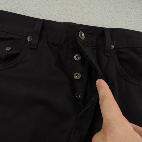 Rag & Bone Jeans Mens 34x30 Black Slim Straight RB 15X Workwear 5 Pocket Chinos - Picture 6 of 15
