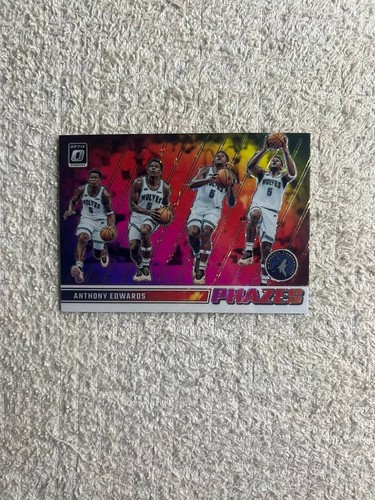 Panini Donruss Optic Anthony Edwards Phazes Laser Prizm Case Hit SSP #25 - Imagen 1 de 2