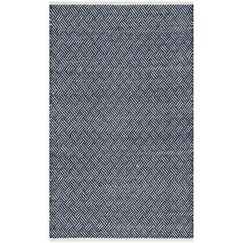 SAFAVIEH Boston Collection BOS680D Handwoven Navy Rug - Picture 9 of 24
