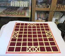 INDIAN HAND MADE VELVET CHESS MAT with TRADITIONAL MARKINGS