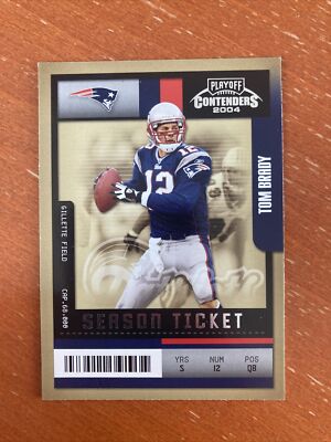 Tom Brady Season Ticket 2004 Panini Contenders #60 PATRIOTS NFL