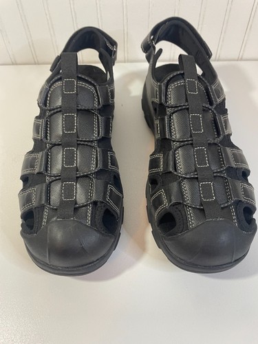 London Fog Dover Mens Black Fisherman Sport Sandals Size 11 M - Picture 5 of 11