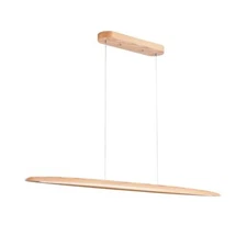 71" 40W Wood LED Linear Pendant Light Fixture Led Dining Room Light Dimmable ...