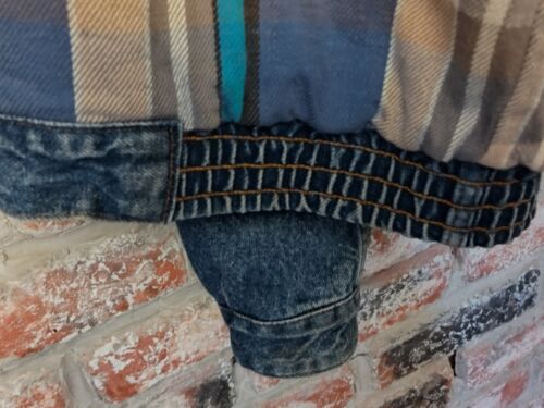 Vintage Men's Levi's Denim Jacket Large Tag Plaid Lining Heavily Distressed Lg - Picture 10 of 22