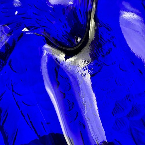 RARE Westmoreland/Rosso Glass Duck Dish on Nest Vintage Cobalt Blue Applied Eyes - Picture 10 of 24