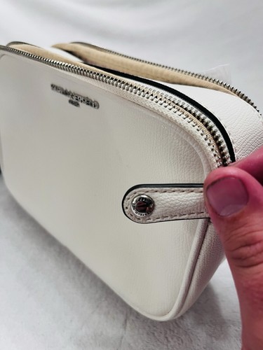 Karl Lagerfeld Paris Maybelle Crossbody Bag | Winter White/blush Zipper Closure - Picture 10 of 12