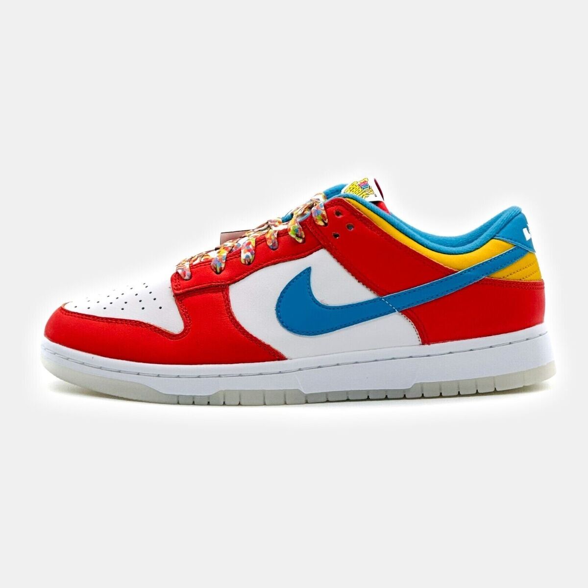 Size 8 - Nike Dunk Low x LeBron James x Fruity Pebbles Red