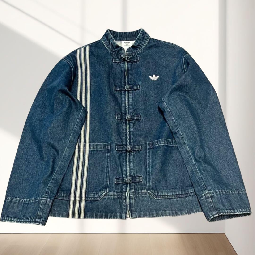 adidas XS 中国限定　デニム　蛇年　チャイナトラックジャケット Amazon.co.jp: アディダス 中国限定 蛇年 トラックジャケット
