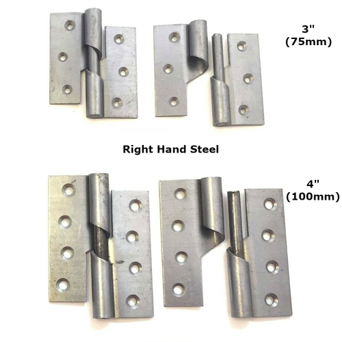 2x Rising Butt Door Hinges Left or Right Lift Off Door Hinges E Brass, BZP, SC - Picture 8 of 15