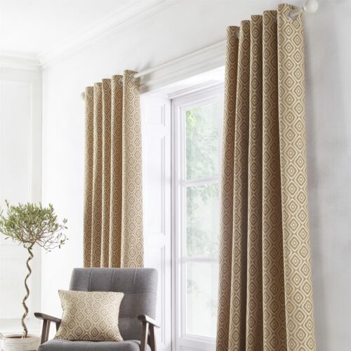 Asha Pair of Eyelet Curtains and Cushions by Appletree Loft 100% Polyester - Picture 1 of 13