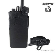 Black Hard Leather Carry Case Fits for XPR6350 XPR6380 XPR6550 Radio