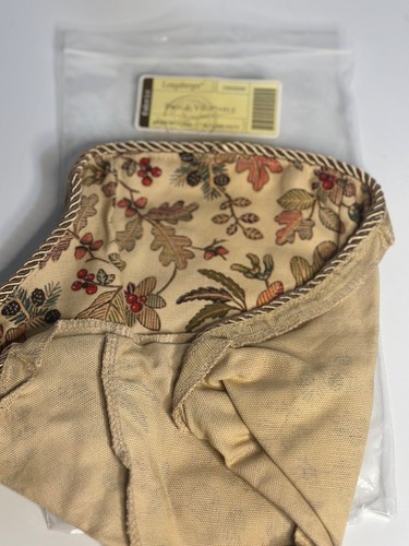 Vintage Longaberger kleiner Gemüse Herbst Weg Stoff Korb Liner Ernte Retro