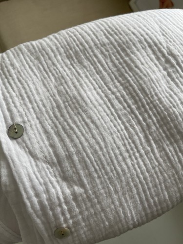 WOMENS ZIZI MADE IN ITALY ONE SIZE OVERSIZED 100 % COTTON WHITE SHIRT - Picture 7 of 7