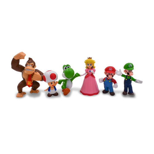 Super Mario Bros Yoshi Toad Princess Peach Wario Figure Toy Game Doll Gift 5” - Picture 7 of 31
