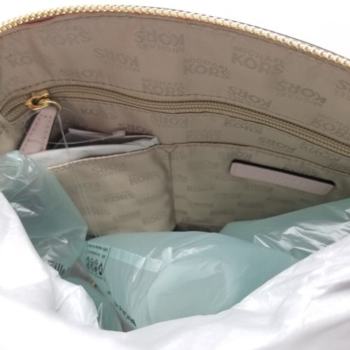 Bolso de mano Michael Kors Emmy Dome 2 piezas Cartera Flor Cuero Nuevo con etiquetas Rosa - Imagen 10 de 12