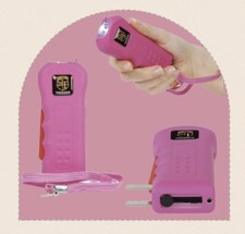 Master Stun POLICE PINK MINI Stun Gun 4.8 Milliamp Rechargeable LED FLASHLIGHT