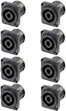 8x Neutrik NL4MPXX 4 Pole Speakon Chassis Panel Mount Connector Speaker Terminal