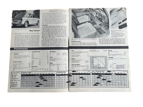 1965 Riley Kestrel 1098cc Road Test Report Motor Magazine - Picture 2 of 4