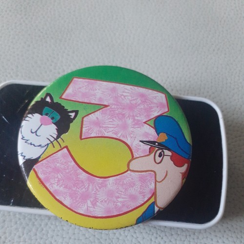 Postman Pat 3rd Birthday Vintage badge - Foto 2 di 3