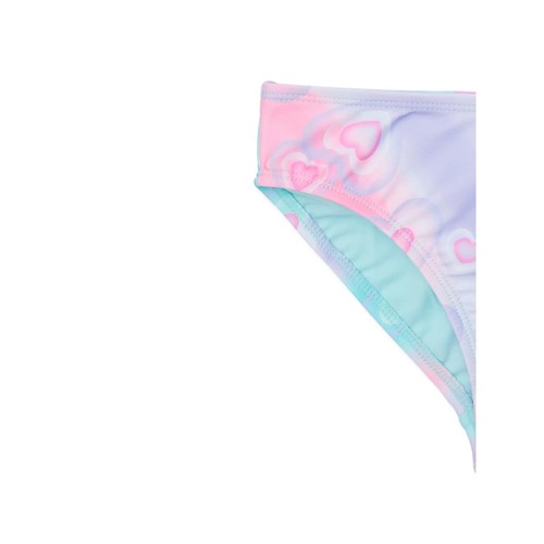 Wonder Nation Girls XL 14-16 Tie Dye Ruched Strap Bikini Swimsuit with UPF 50+ - Picture 2 of 3