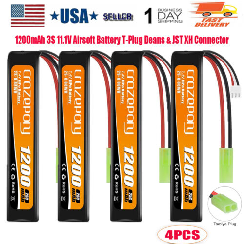 11.1V 2000mAh Airsoft Battery LiPo Rechargeable Hobby w/ Mini Tamiya Connector - Picture 84 of 130