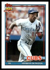 1991 Topps #765 Shawon Dunston - Chicago Cubs