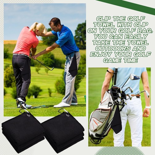 12 Pcs Golf Towel Bulk for Golf Bags 16'' x 16'' Microfiber Fabric Golf Towel... - Picture 5 of 7