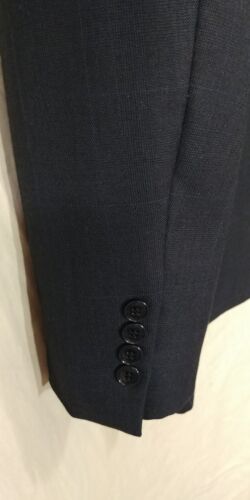 Giacca tuta sportiva uomo Jones New York cappotto blu navy taglia 40R 3 bottoni 100% LANA - Foto 3 di 7