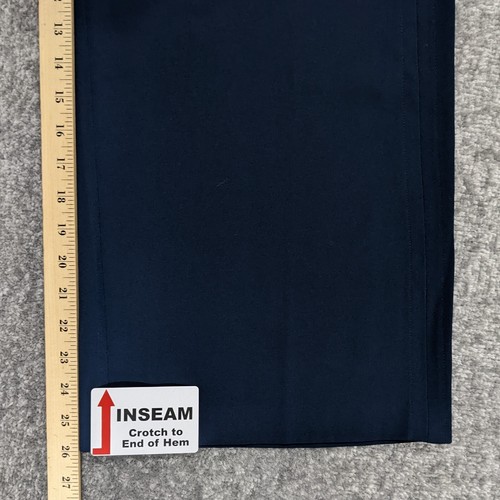 Lands' End Women Wide Leg Pants Size 12 Inseam 26" High-Rise Pull-On Dark Blue - Picture 11 of 12