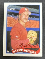 1989 Topps Steve Peters Baseball Rookie Card (RC) #482 Cardinals Pitcher VG O/C. rookie card picture