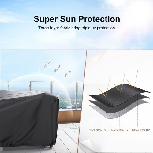 Patio Furniture Set Cover Waterproof Outdoor Sectional Sofa Set Cover Heavy - Picture 7 of 8