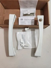 PELLA WHITE EXTERIOR/WHITE INTERIOR HANDLE SET FOR SLIDING DOOR XO, NEW IN BOX