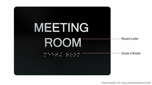 Meeting Room Sign -Black(Aluminium, Black/Silver,Size 5x7)-REF24-1027 - Picture 3 of 6