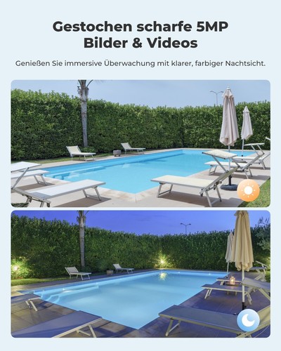 Reolink 5MP WLAN 360° PT 100% Kabellose Überwachungskamera Aussen + Solarpanel - Bild 3 von 16