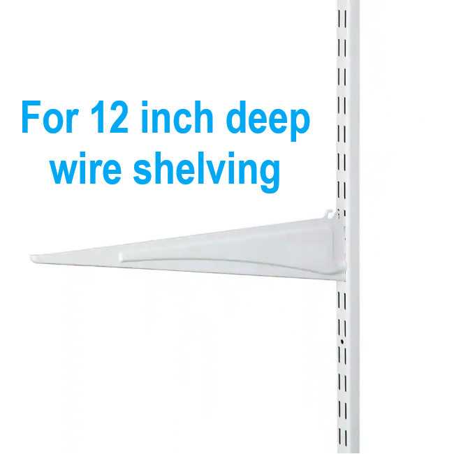 8 ClosetMaid Shelf Bracket 12 in Adjustable for 12" Wire Shelving 2853