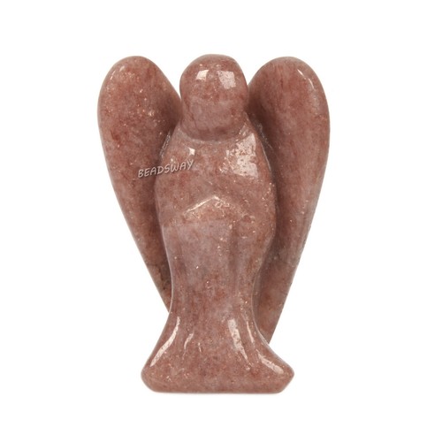 Carved Gemstone 50mm Peace Angel Pocket Guardian Crystal Healing Reiki Statue 2" - Picture 39 of 96