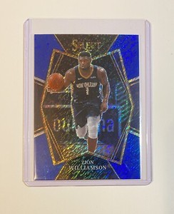 Zion Williamson 2021-22 Select Blue Shimmer Prizm Premier #191 Pelicans M12