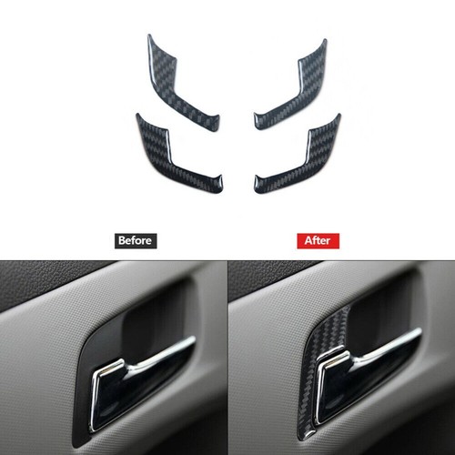 4x Carbon Fiber Door Handle Decorative Cover Trim For Chevrolet Sonic 2012-2016 - Picture 1 of 12
