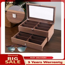 12 Slot Sunglasses Organizer Box Eyeglasses Display Case Storage for Women Men