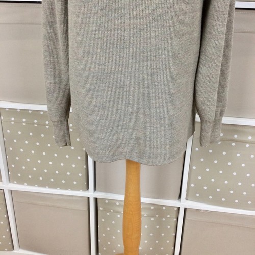 Jersey Arket mediano beige avena de gran tamaño grueso tejido plegable sobre el cuello para mujer - Imagen 7 de 20