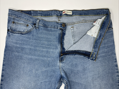 Wrangler Straight Jeans W42 L27 Herren Blau Slim Regular 92SSWCY Denim - Bild 3 von 17