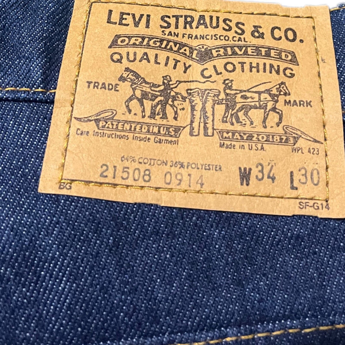 Vintage Levi's 21508 0914 Men's Straight Leg 34 x 30 Blue Vintage Levi's 21508 0914 Men's Straight Leg 34 x 30 Blue