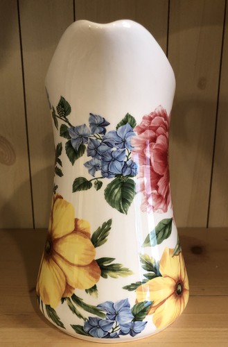 Pier 1 Imports Pitcher Floral Medley 9.5” Ironware NEW - Picture 5 of 8
