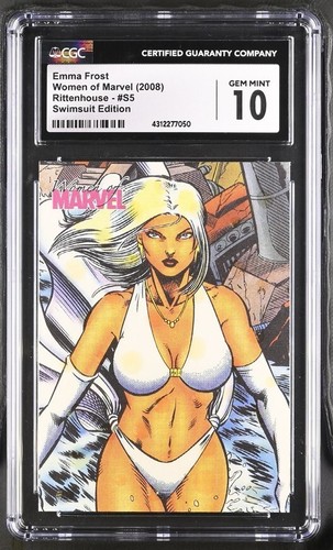 2008 Women of Marvel Emma Frost Swimsuit Edition #S5 CGC 10 Gem Mint! - Picture 1 of 3
