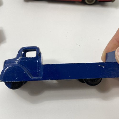 VTG Lot Of 4 Vehicles Opel Friction Tootsietoy Truck Corgi Toys Whizz Porsche - Picture 2 of 14