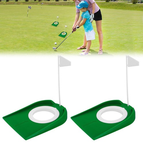 2x Golf Practice Putting Cup Adjustable Hole Flag Practice Training Aid Outdoor - Picture 2 of 24