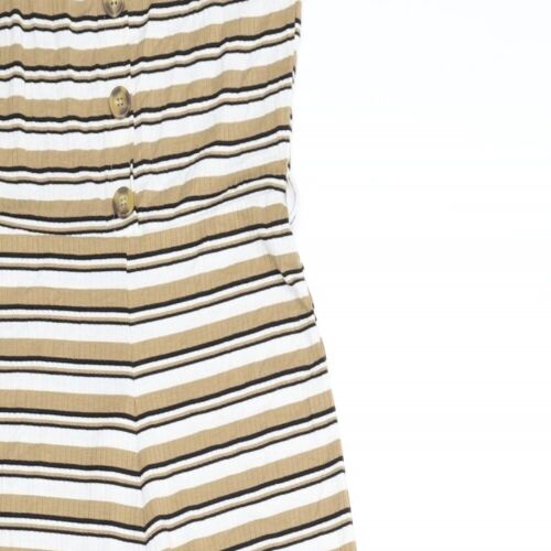 Topshop Womens Beige Polyester Blend Jumpsuit One-Piece Size 10 L26 in - Picture 3 of 10