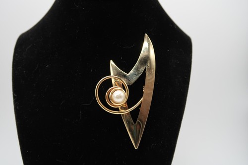 Vtg Star Trek DELUXE Command 3" Broach w Pearl Majel Roddenberry Collection Rare - Picture 9 of 9