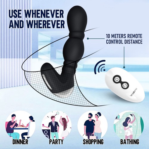 MultiSpeed Anal Butt Plug Dildo Vibrator Prostate Massager Sex Toy for Men Women - Picture 7 of 10