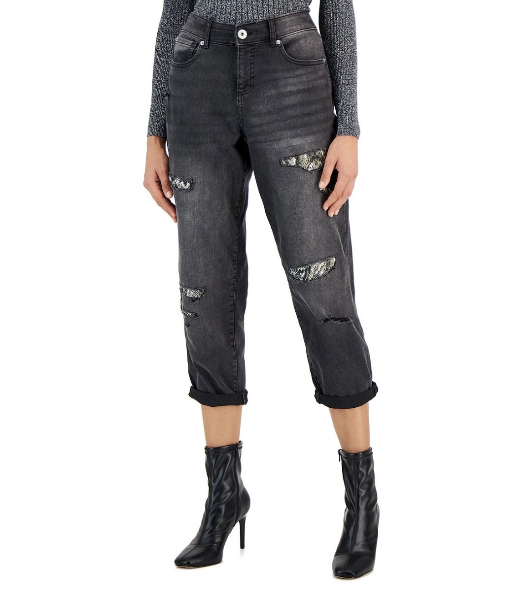 Style Womens Boyfriend Jeans Black Women's Black Boyfriend Denim